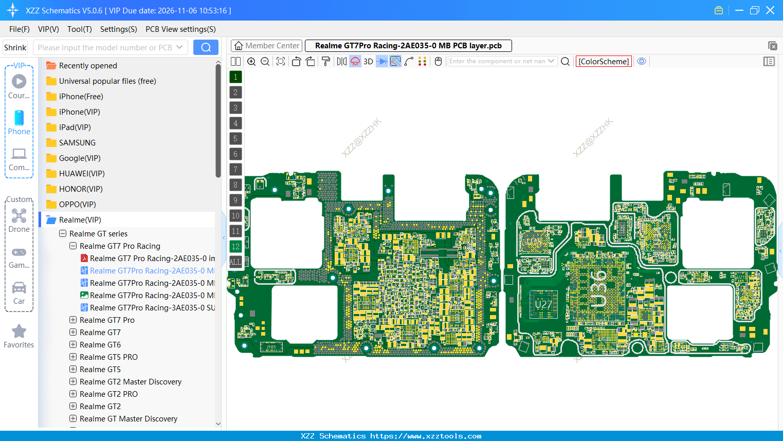 Realme GT7Pro Racing-2AE035-0 MB PCB Layer